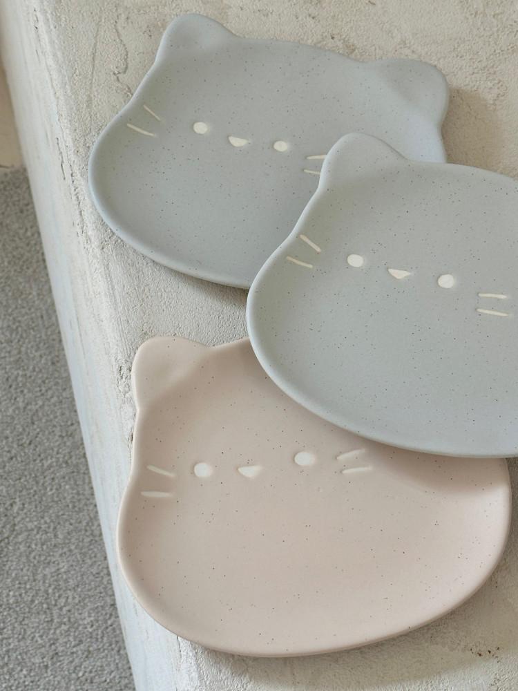 몽글 고양이 접시 (2color)