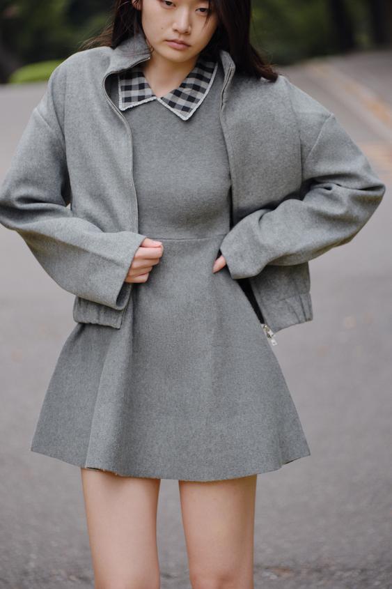 콤비 칼라 원피스