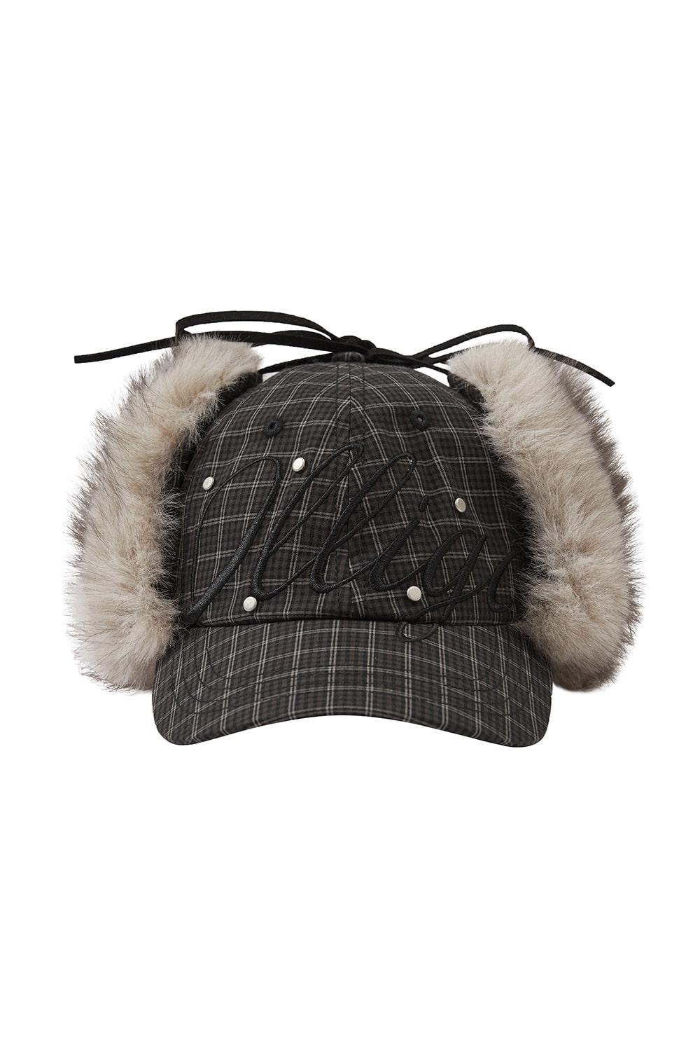 [12/08 예약발송] 플러피 이어플랩 캡 체크 그린