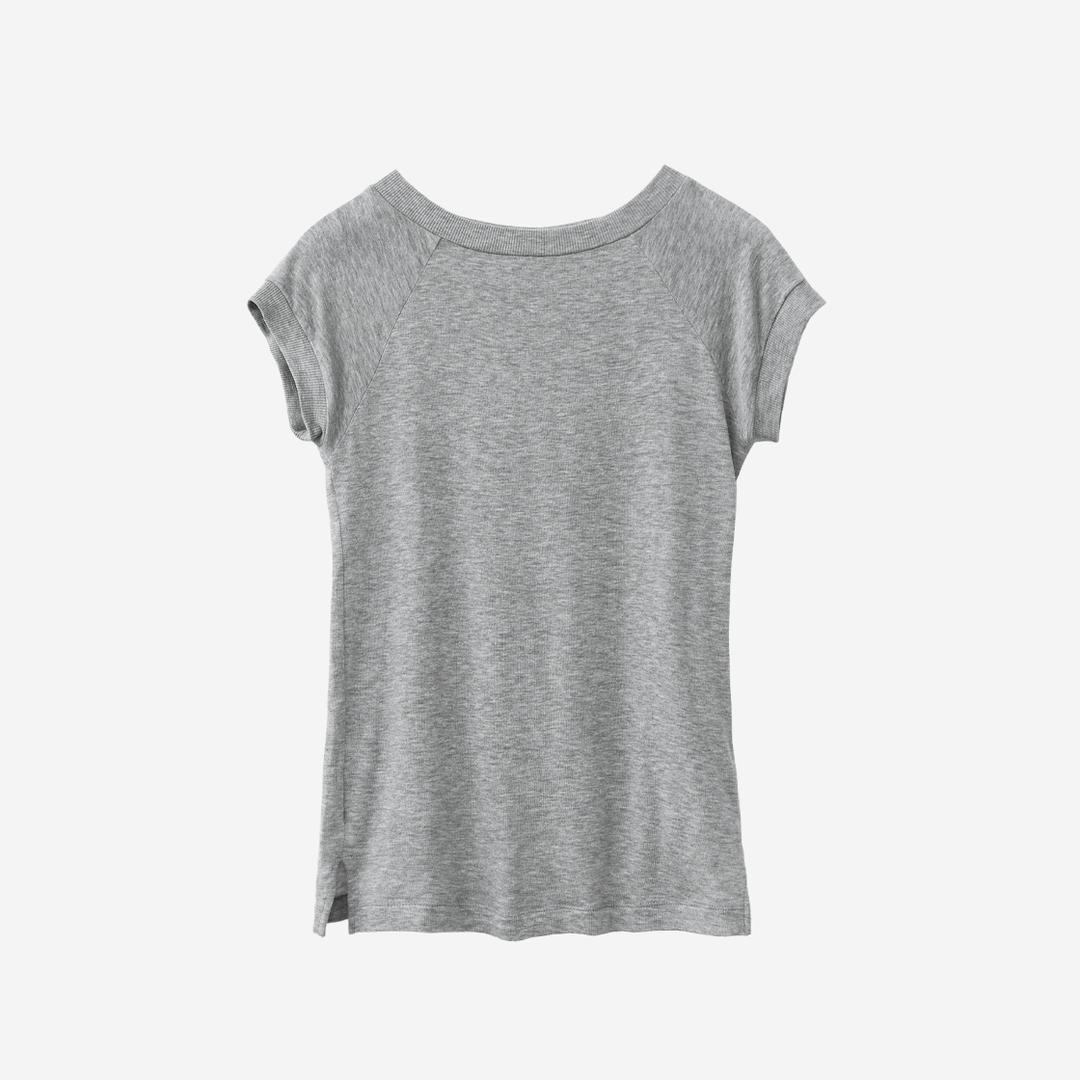 (04.18 PM5:00) women muted t-shirt - gray