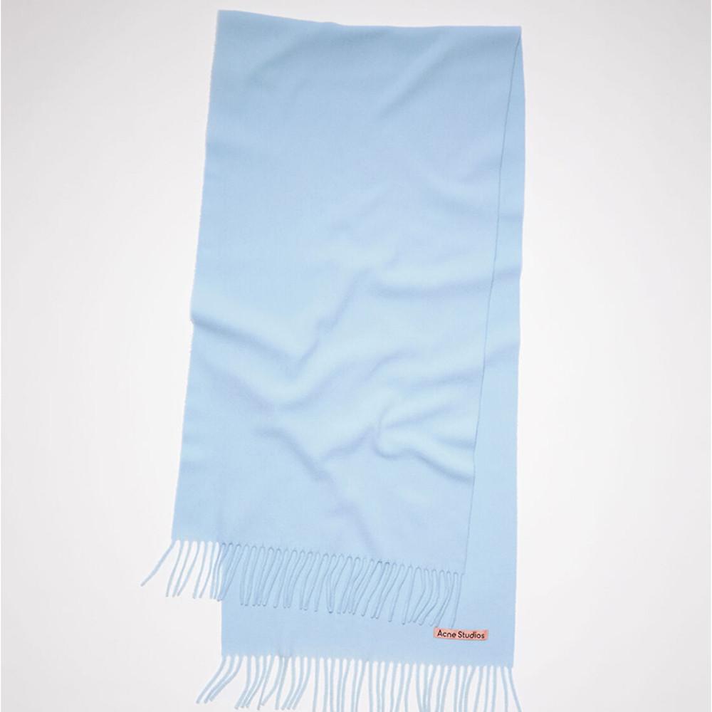 아크네 스튜디오 프린지 울 스카프 내로우 머플러 라이트블루