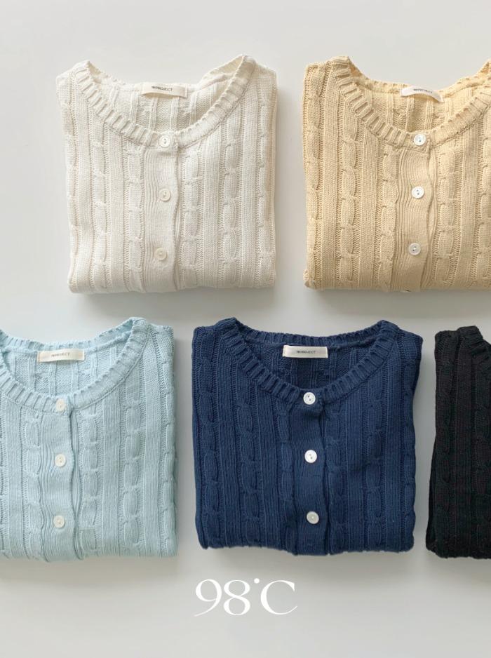 [98project/주문폭주] 런치 스탠다드 케이블 가디건 - 5 color ("전옵션\" 프리오더)