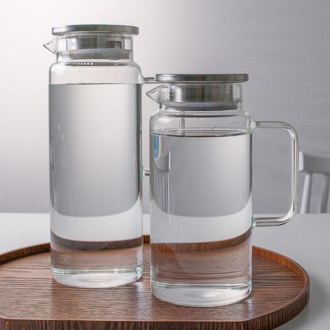 내열유리 실린더 손잡이 물병