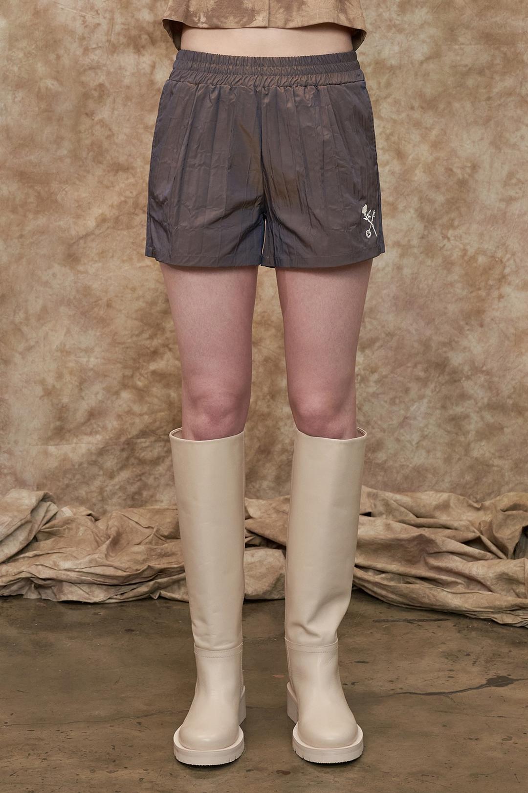 TWO TONE SHORT PANTS / BROWN