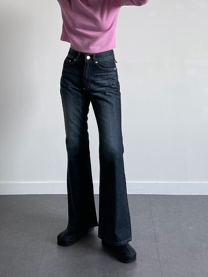 베르 슬림 롱 생지 데님 부츠컷 팬츠