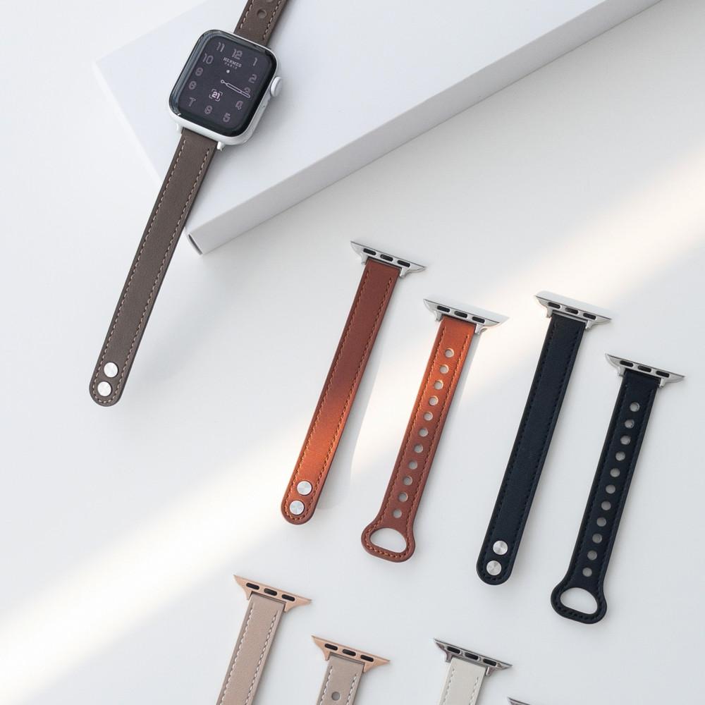 아이메이드잇 애플워치 투버튼 슬림 가죽 스트랩 7 6 5 4 3 2 1 se 41mm 45mm