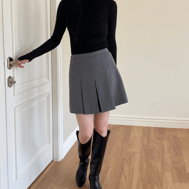 어반 플리츠 미니 스커트