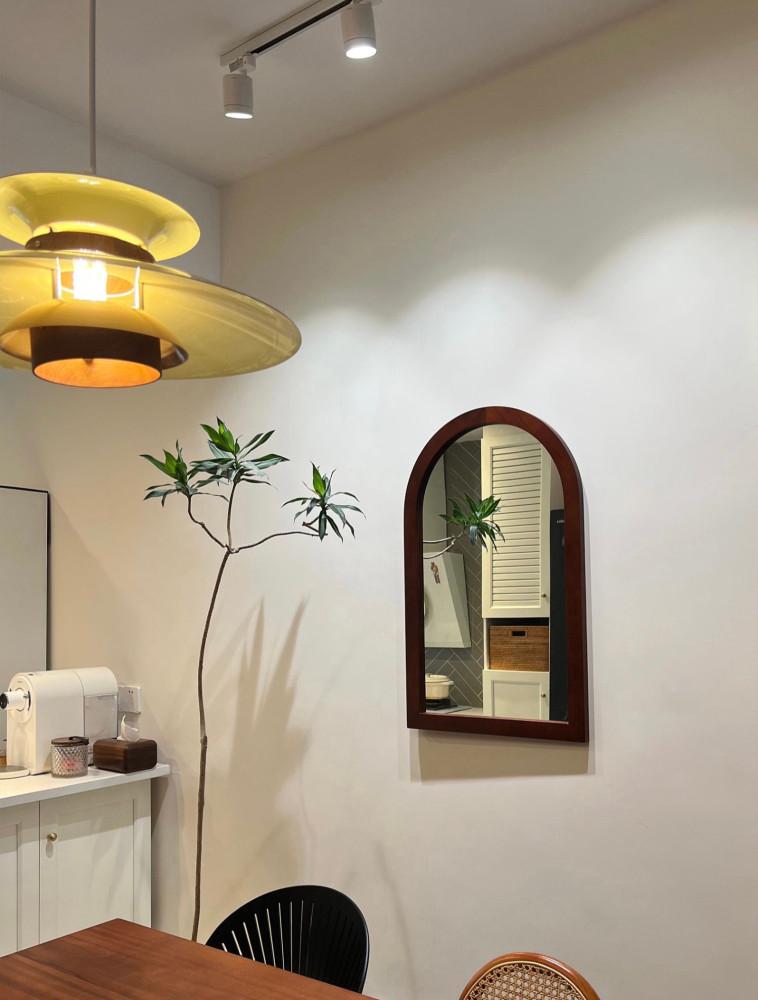 레트로 우드 거실 복도 인테리어 벽걸이 거울