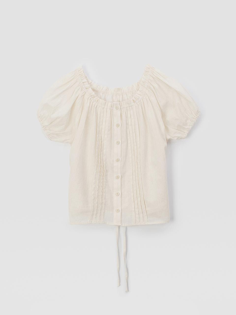 5/25 순차발송_pintuck shoulder blouse - cream