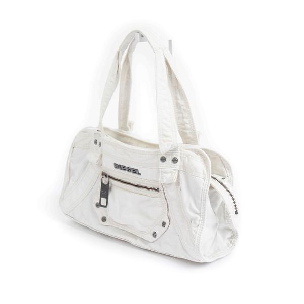 [DIESEL] 화이트 코튼 유틸리티 토트 백