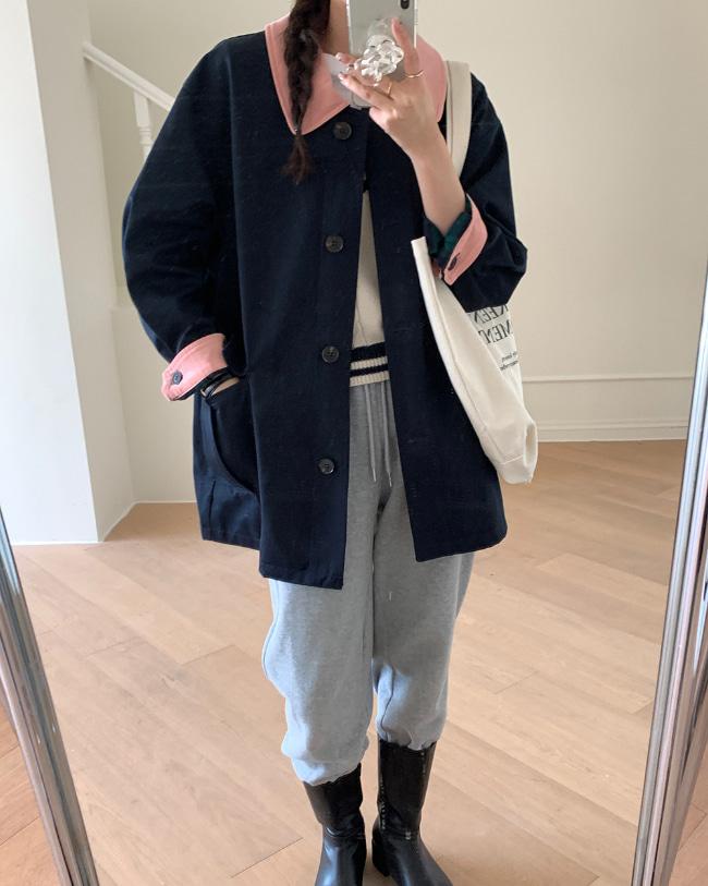 [Heeee] 비든 배색 자켓 /2Color