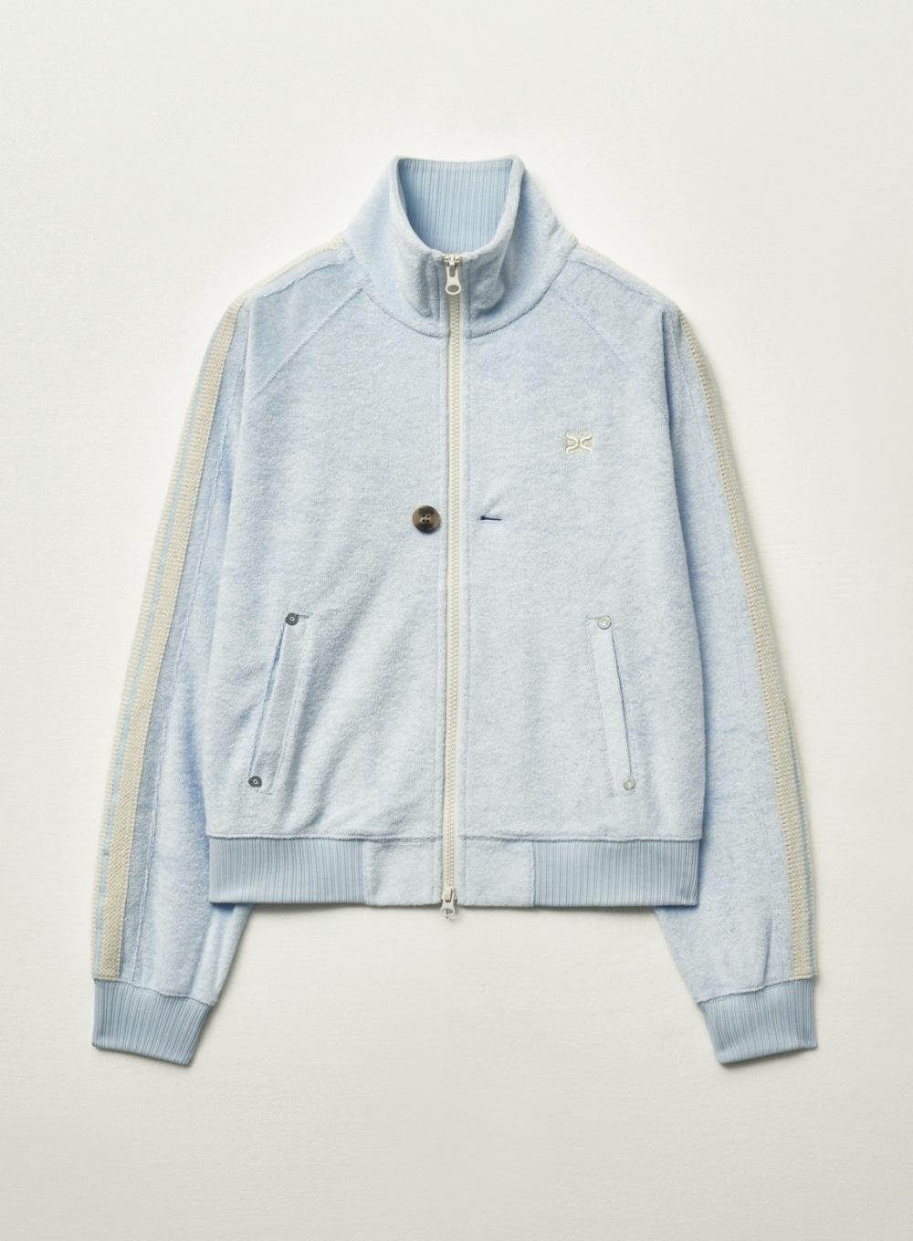 (W) Lawton Terry Track Zip-up Jacket - Sky Blue