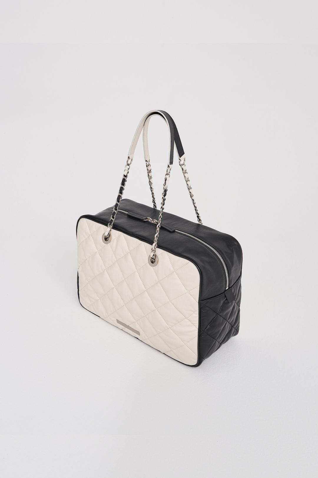 BIG QUILTING BAG IN IVORY