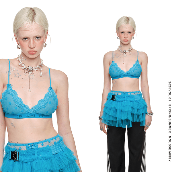 1JINNSTUDIO Lace Triangle Cup Bra