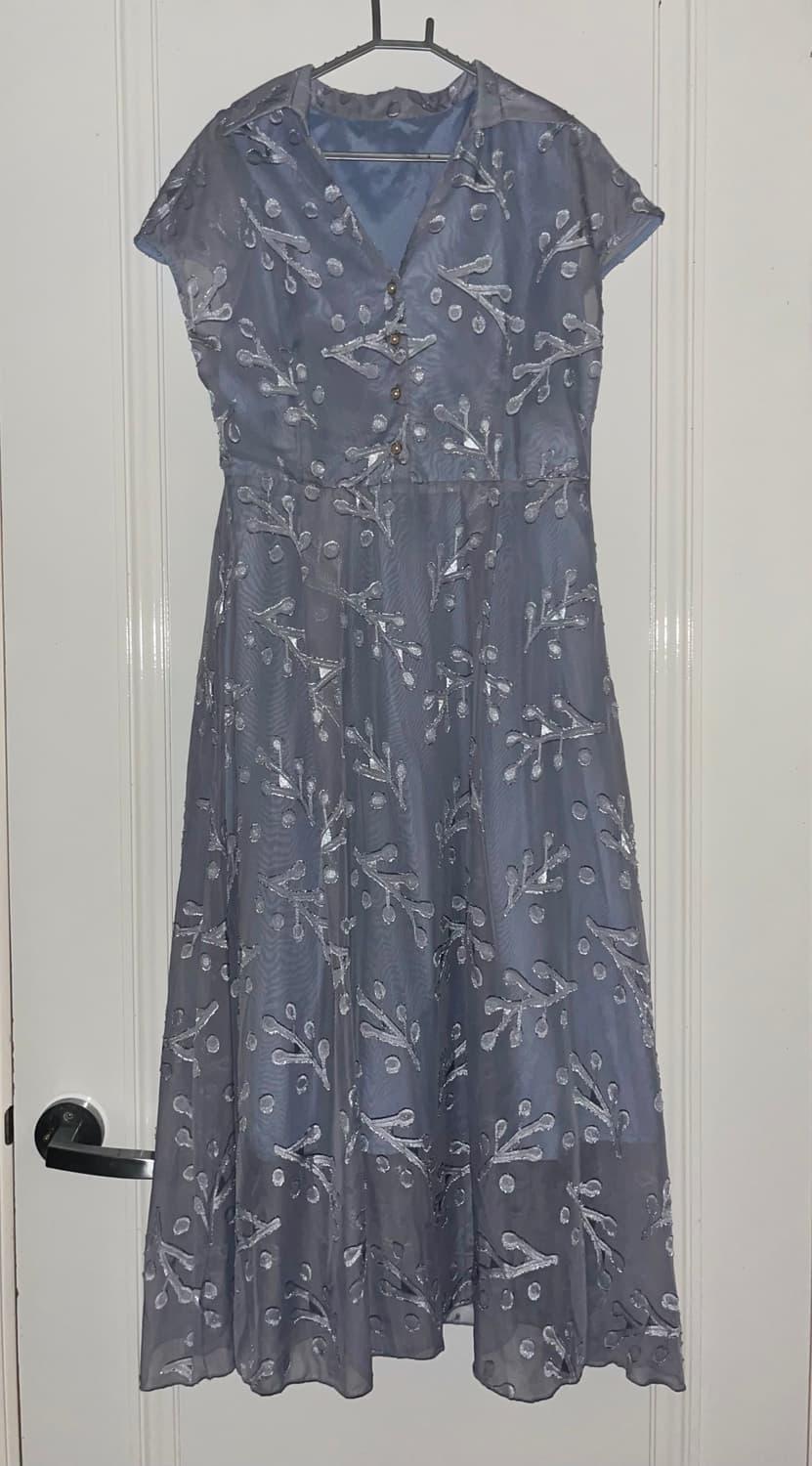 빈티지 오리엔탈 동양풍 머메이드 블루 원피스 휴양지룩 | 후루츠패밀리