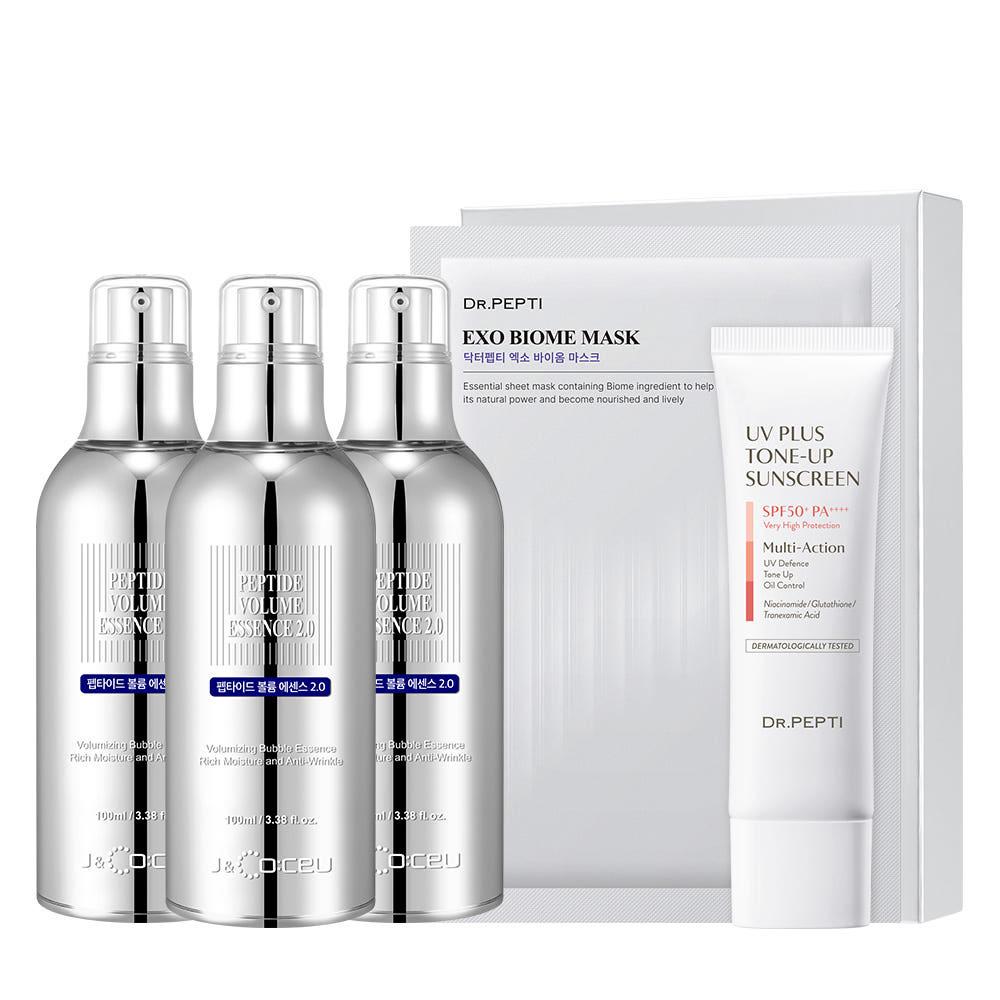 [2월추천]닥터펩티 펩타이드 볼륨 에센스 2.0 100ml x3개 +증정(선크림+마스크팩5매)