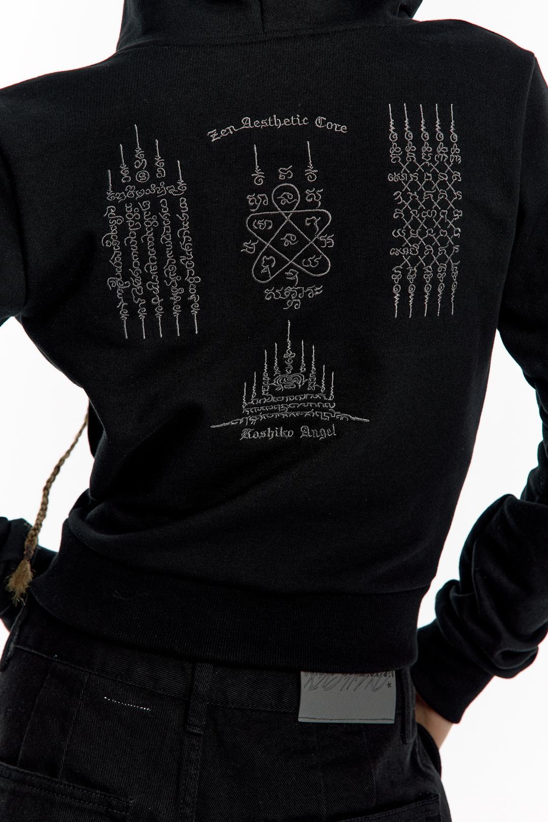 Yantra Slim Hood Zip-up Black