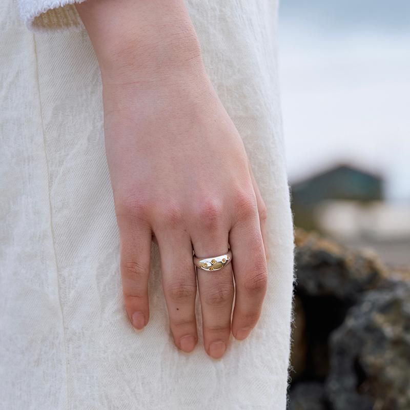 citrine dome ring