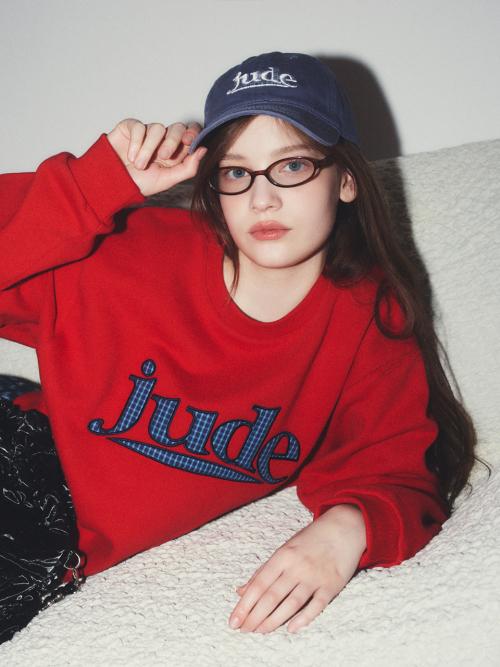 Jude logo patch sweatshirt red