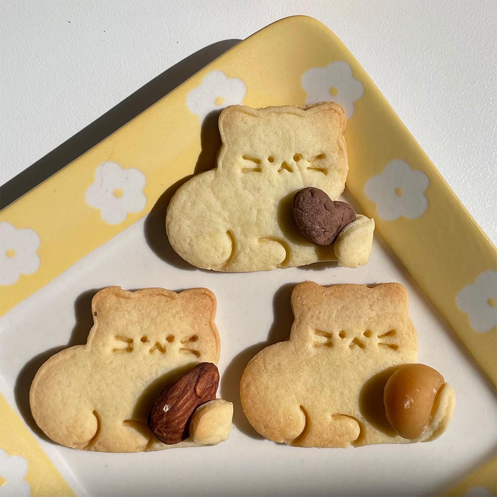 허그냥 아몬드 품은 고양이 쿠키커터 홈베이킹