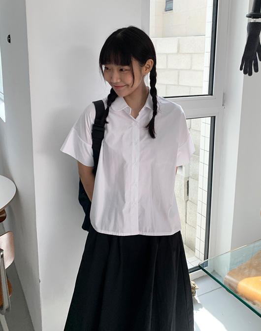 케즈민 코튼 반팔 셔츠 (3color)