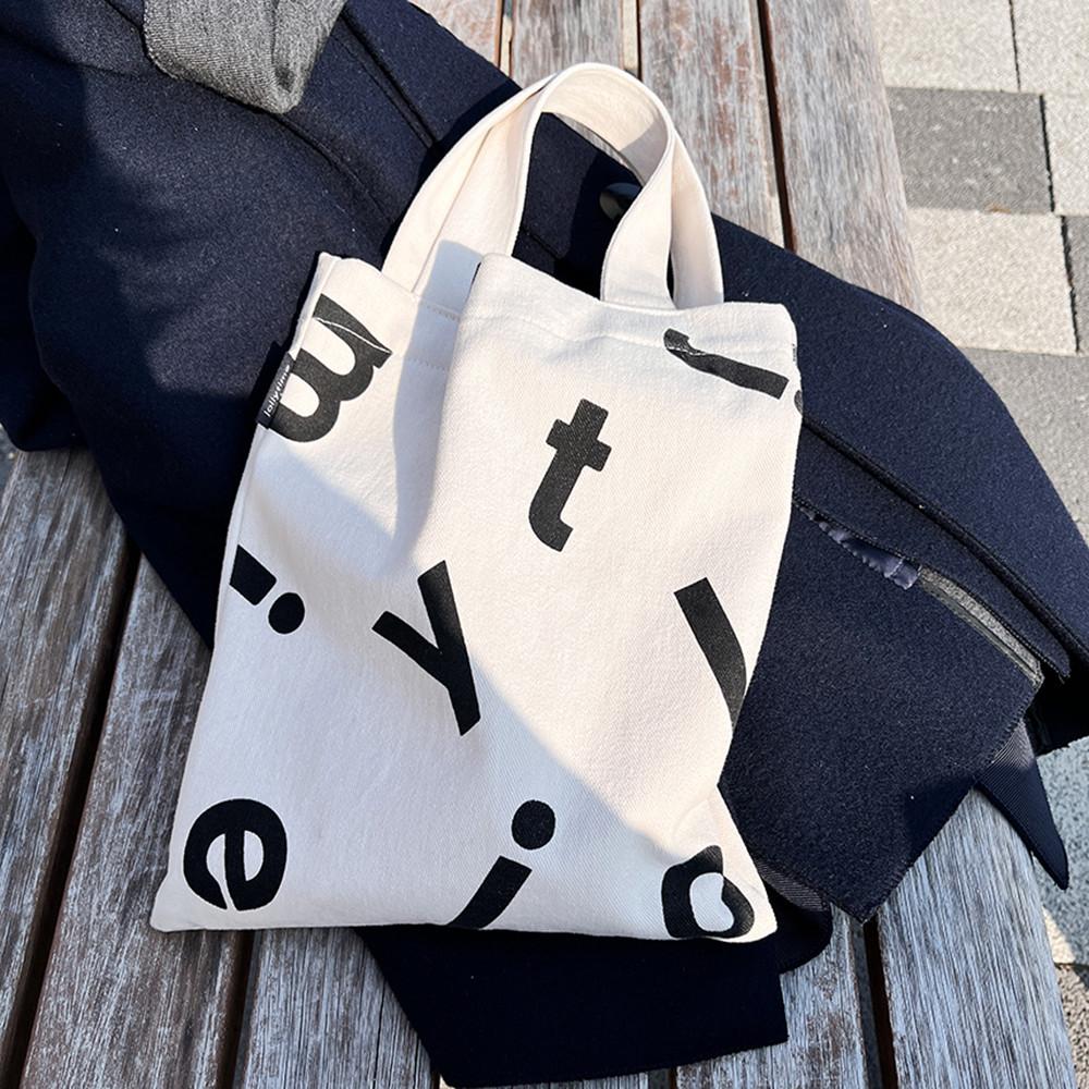 알파벳 미니 에코백 북백 손목가방 레터링백