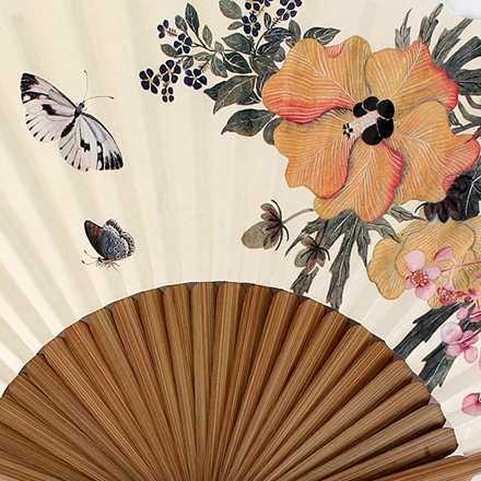 전통부채(남일호 노란꽃)