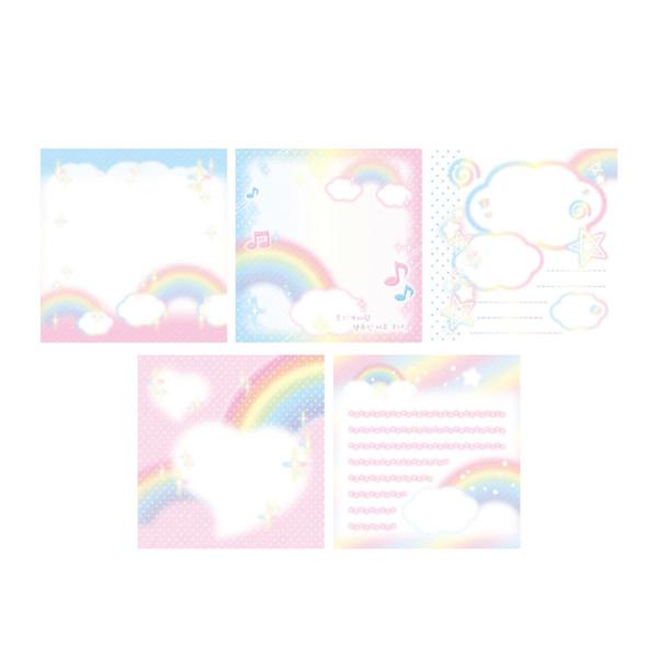 네버더레스 | 빅 사각 모조지 스티커(무지개)