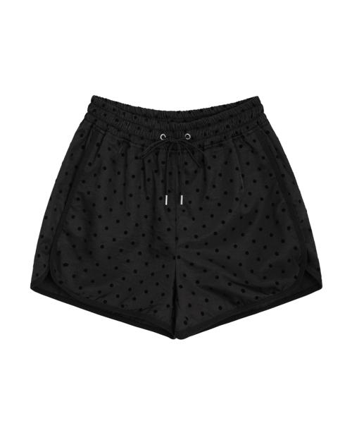 dot track shorts (black)