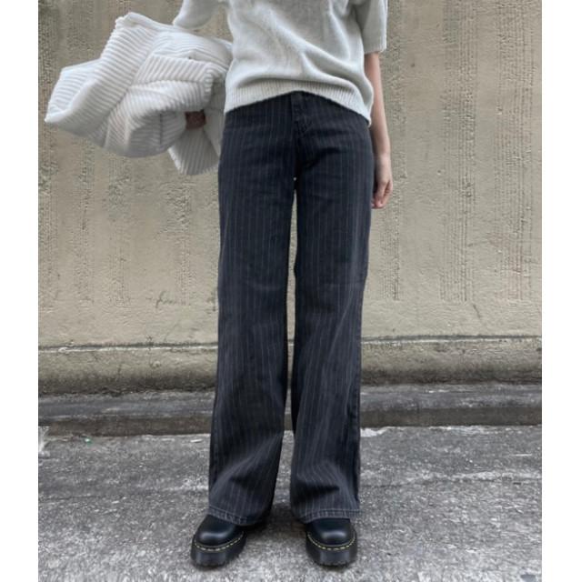 black stripe bootcut pants﻿ - 블랙 스트라이프 흑청 부츠컷 팬츠 바지