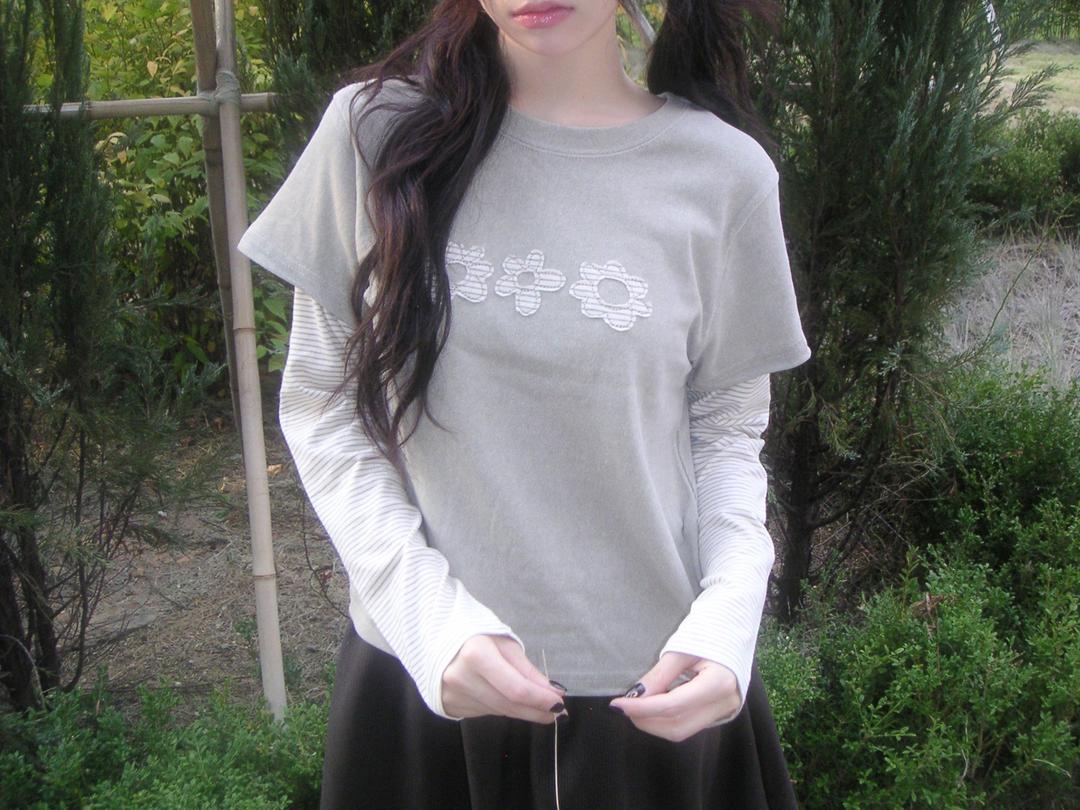 daisy layered tee