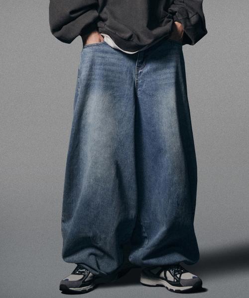 낫포너드(NOT4NERD)  Extra Wide Balloon Pants - Deep Blue - 사이즈 & 후기 | 무신사