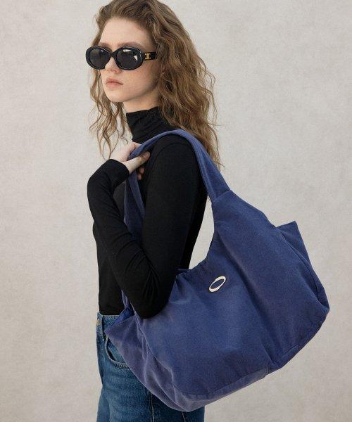CP2. URBAN VELVET SHOPPER BAG PURPLE NAVY