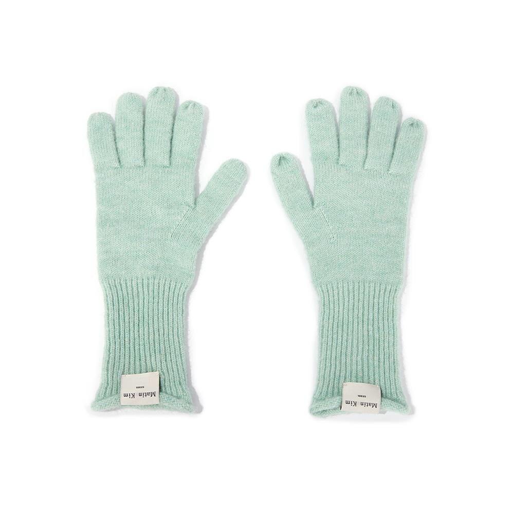 FINGER HOLE KNIT GLOVES IN MINT