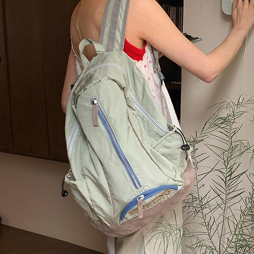 슈팅 자수배색백팩 (2color)