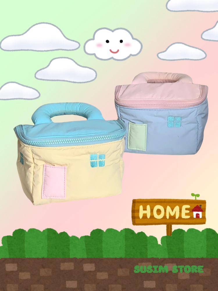 수심 House Town Pouch 하우스 타운 파우치 화장품 보관함 스토리지 집 휴대