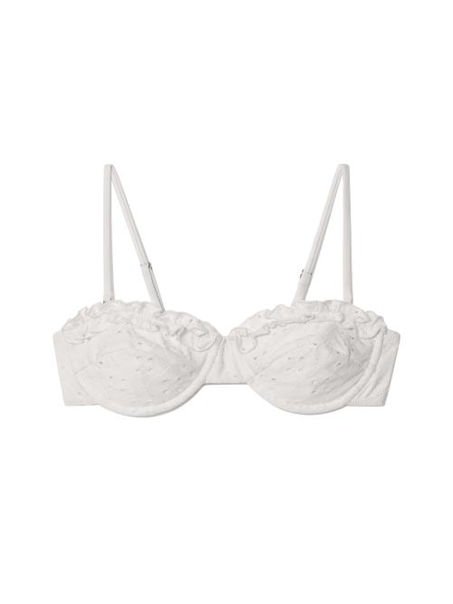 FRILL BALCONETTE BIKINI TOP (WHITE)