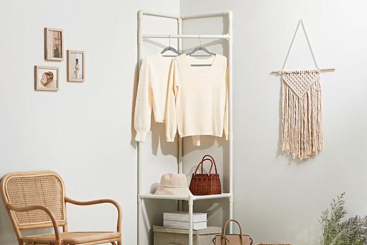 (당일발송) 무볼트 드레스룸 조립식 코너행거