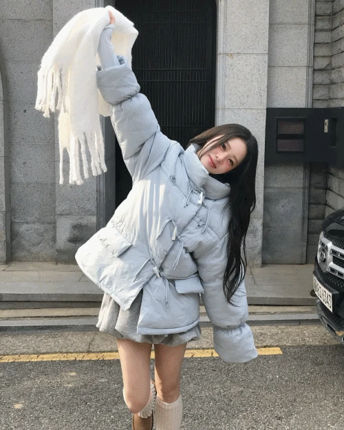 [ 모델 PICK ! ] 포토 하이넥 떡볶이 패딩 JP