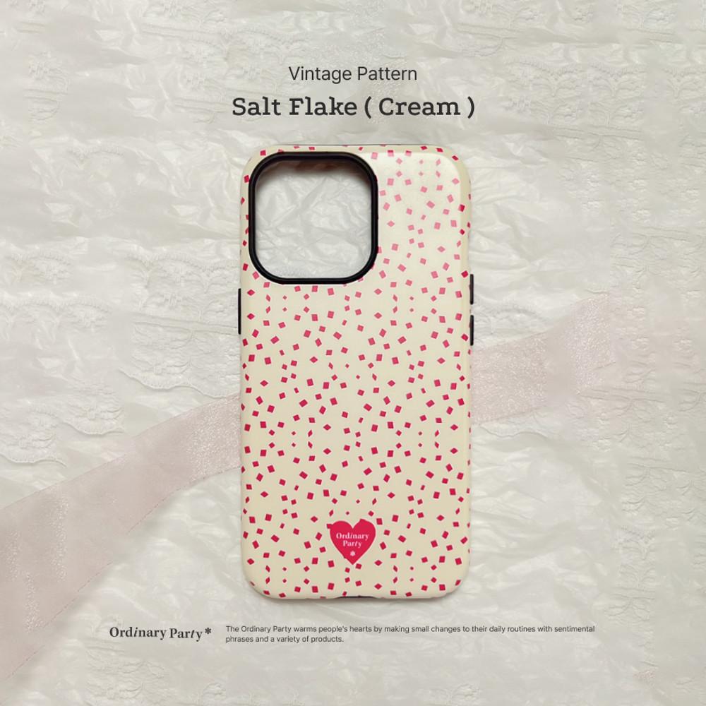 Pattern Case 솔트 플레이크 크림 터프범퍼케이스