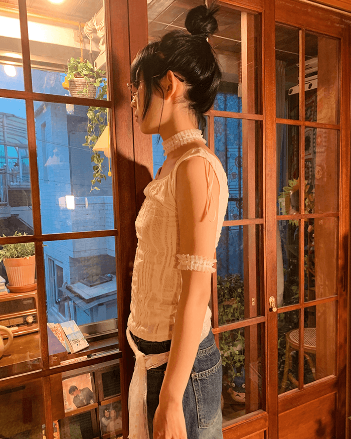 Frill 2-way Bracelet Ivory ଓ