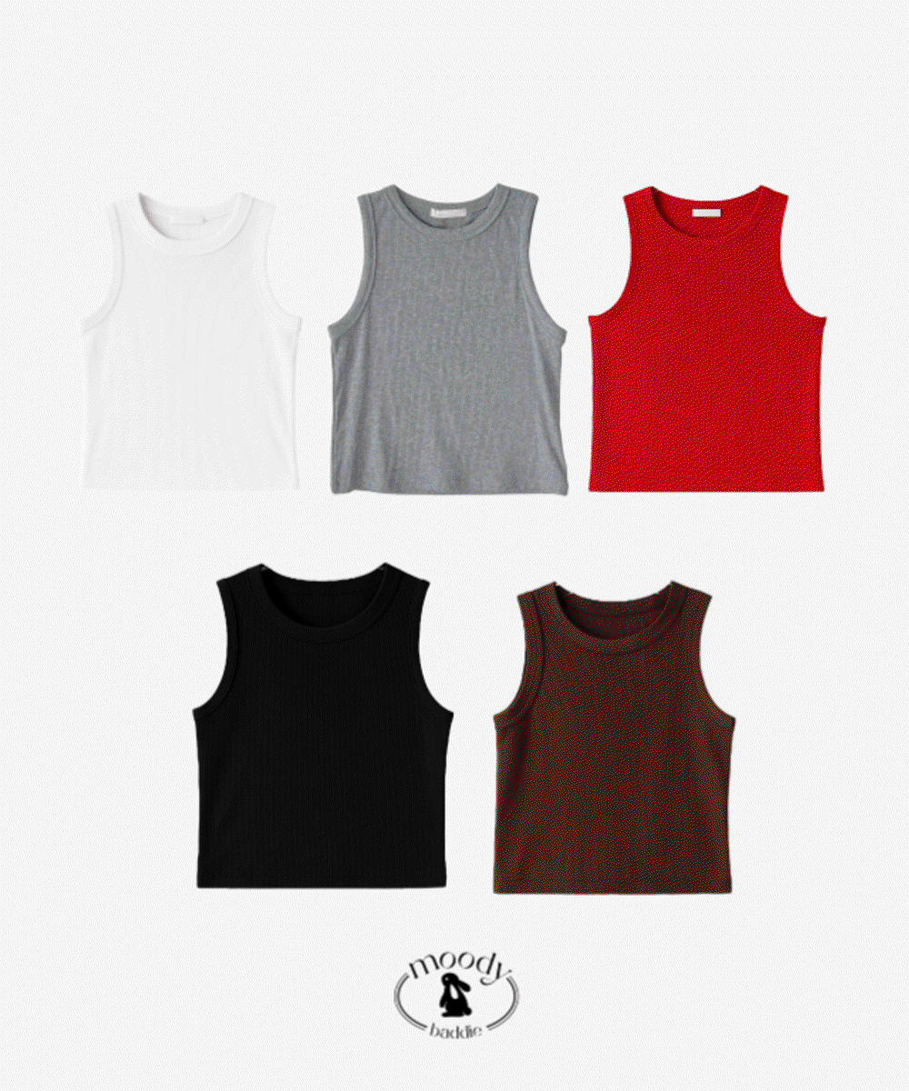 [부유방삭제핏] 엄지 골지 나시 (5color)