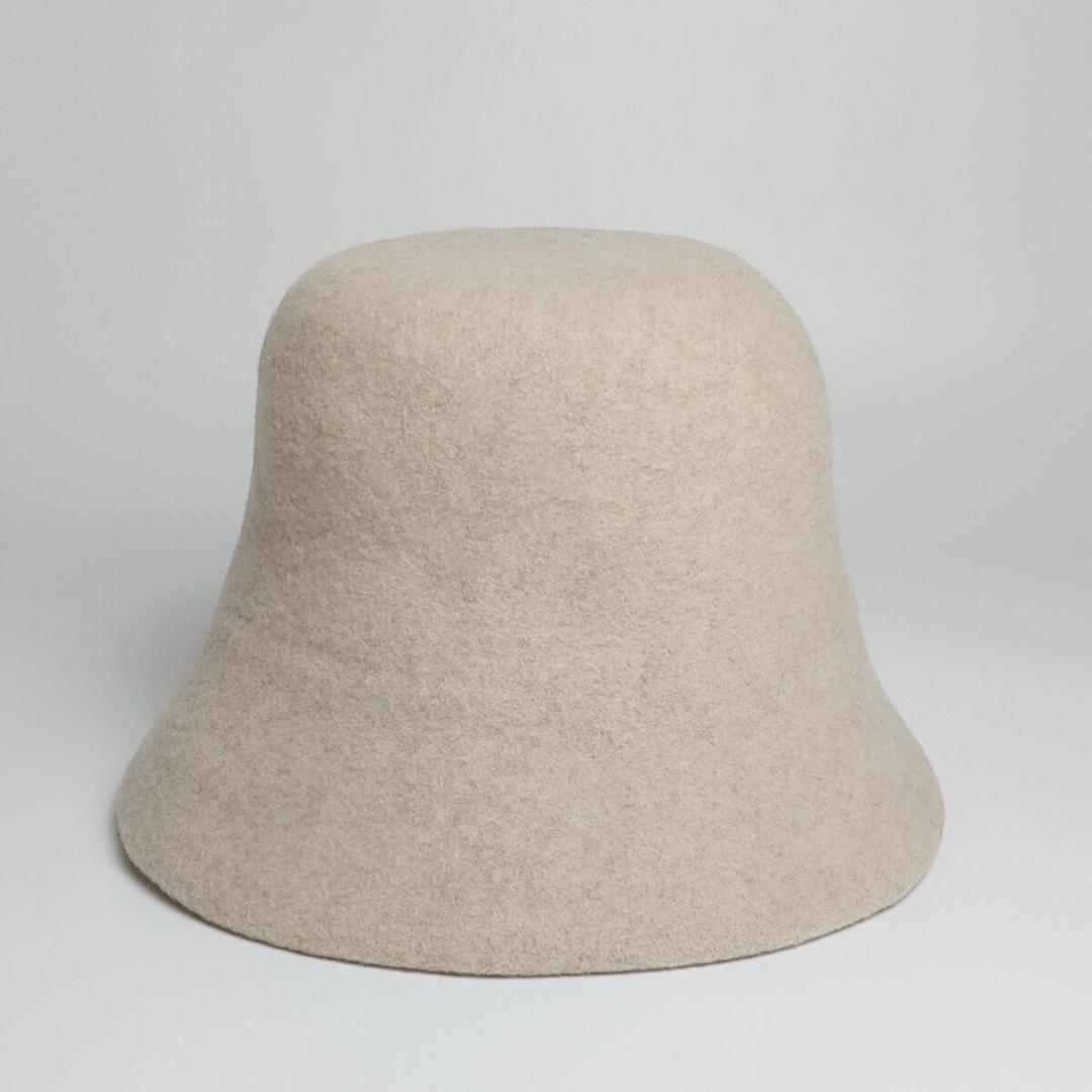 라라 울 벙거지 모자-아이보리