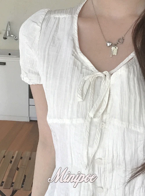 [MADE] 글로우 블라우스 (1color)/cream ( 바배물량 , 소진시 7일소요 )