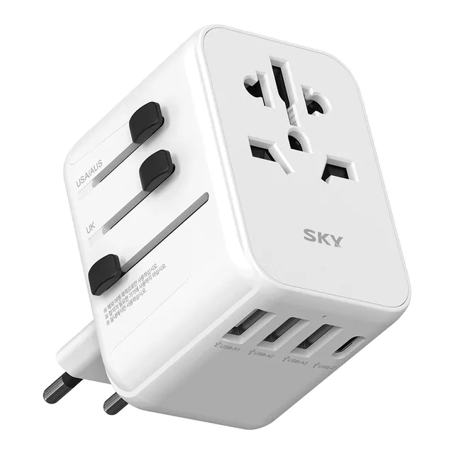 여행인기💛 스카이 17W 여행용 해외 멀티플러그 4포트 어댑터 일본 미국