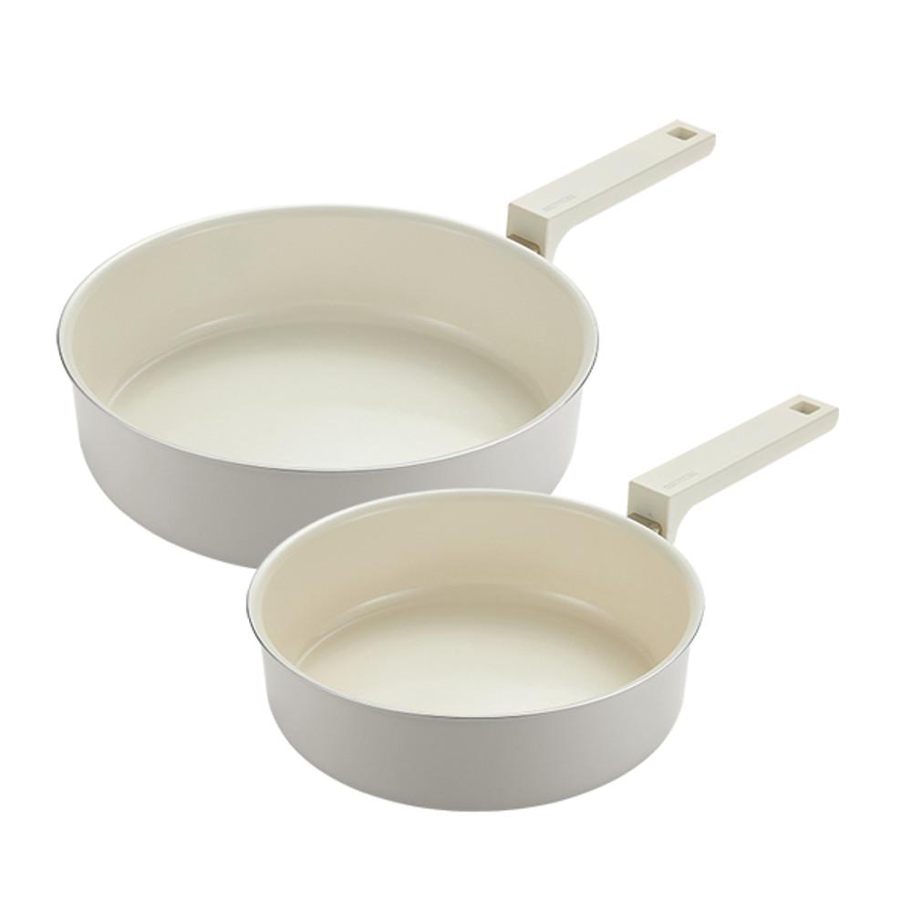 앳지블랑 IH 프라이팬 2종 세트 펄그레이/민트 중 택1 (20,24팬)