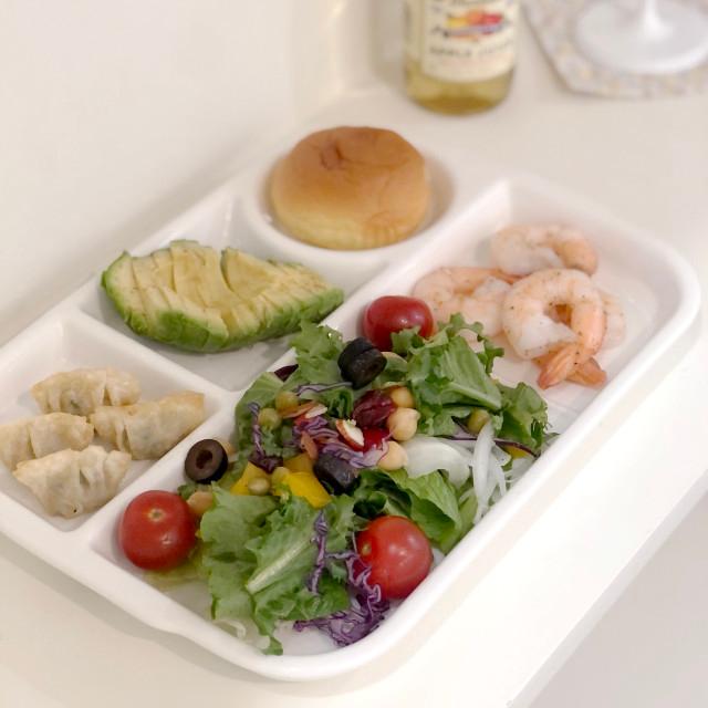 성인식판 도자기 다이어트 가정용 식판 혼밥 그릇 1인식기세트 나눔접시 투명 유리식판