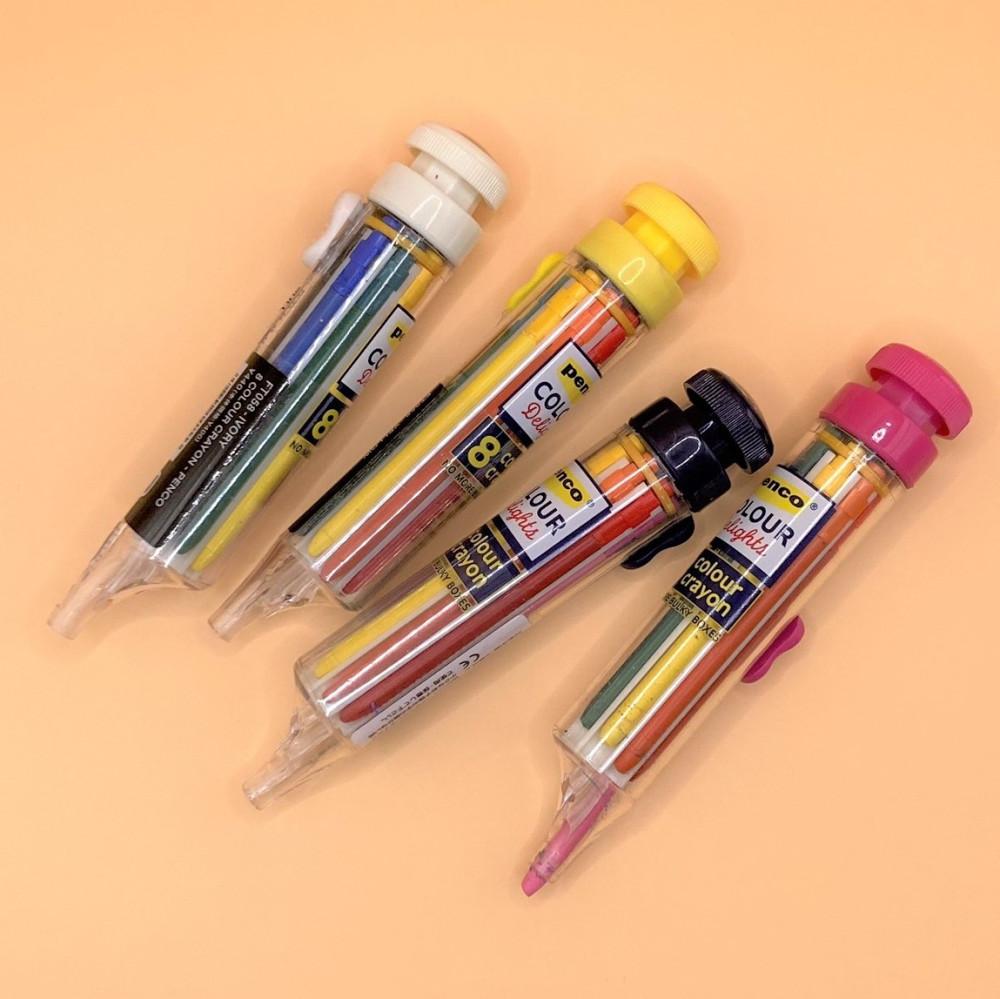 펜코 색연필 무독성 8COLORS CRAYON 데스크테리어