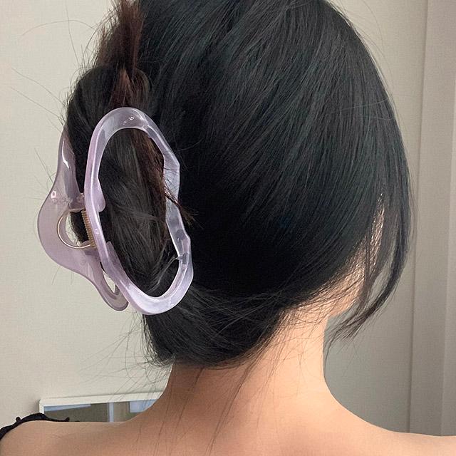 왕 구름 유광 국산 올림머리 헤어 집게핀