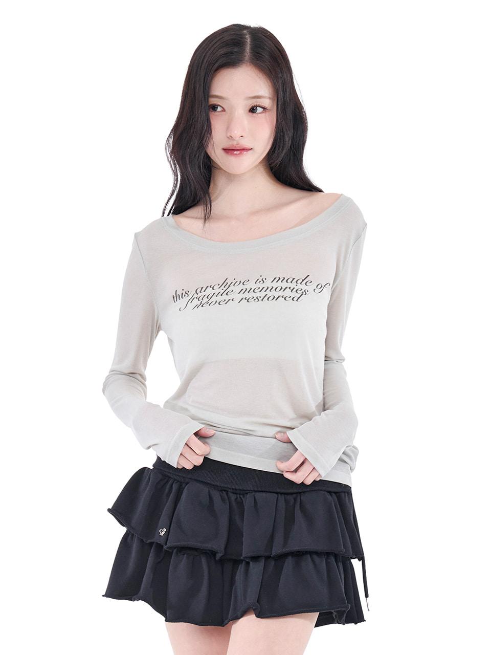 Sheer Long Sleeve (Light Gray)